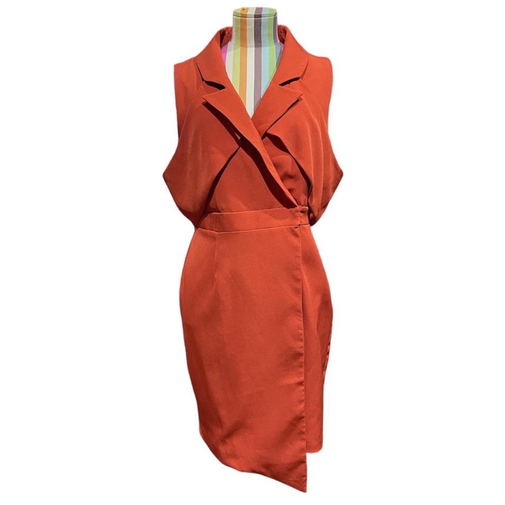 Mustard Seed Sleeveless Mini Dress in Bright Orange
